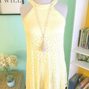 Betsey Johnson Yellow Lace Dress